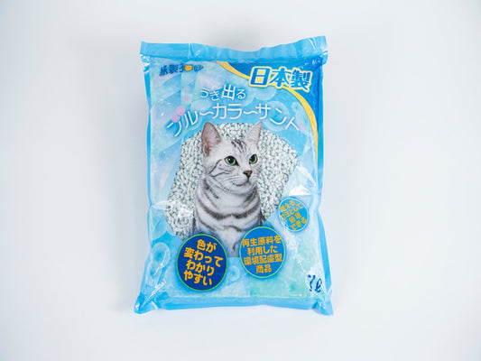 紙製猫砂－うき出る　ブル～カラ～サント/１箱（７パック入)(配送料込)